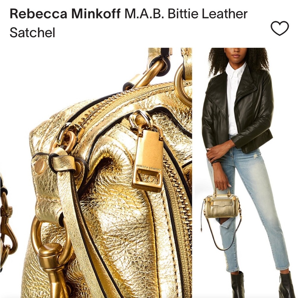 Rebecca Minkoff Gold Textured Leather Satchel